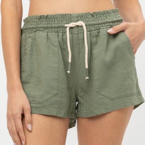 Drawstring Linen Short - Linen Short - Breathable - Breathable Short - Picture 2 of 5